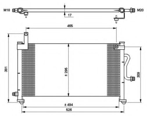 Радиатор кондиционера NRF 35765