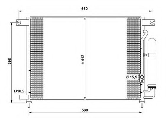 Радиатор кондиционера NRF 35766