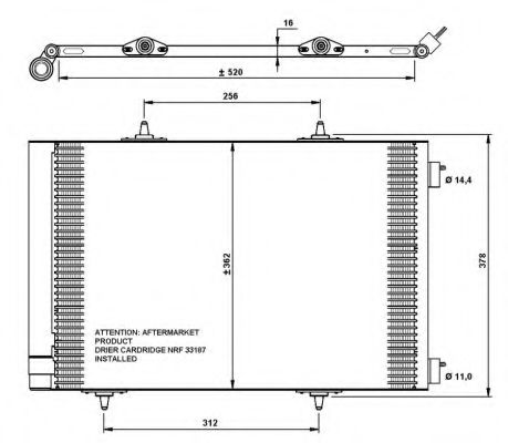 Радиатор кондиционера NRF 35779