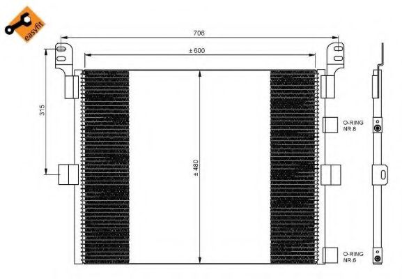 Радиатор кондиционера NRF 35788