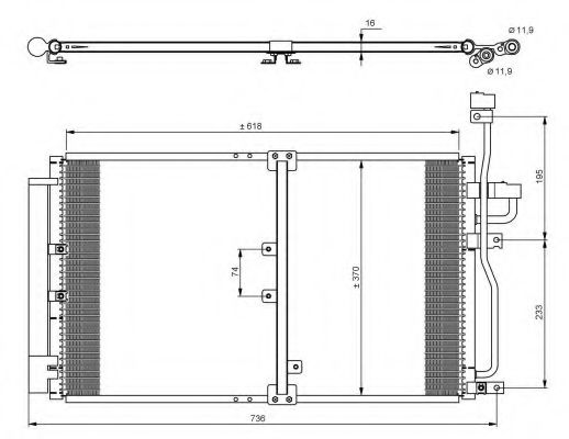 Радиатор кондиционера NRF 35797