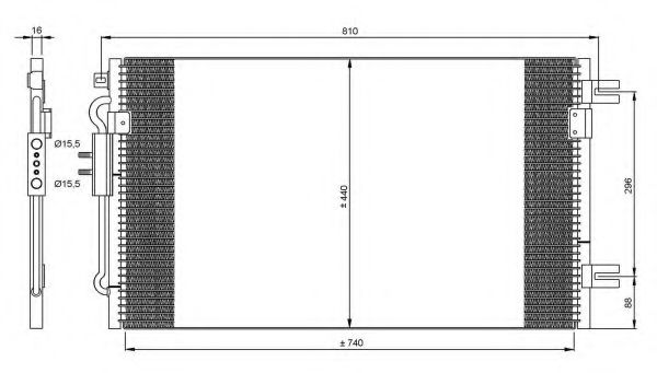Радиатор кондиционера NRF 35799