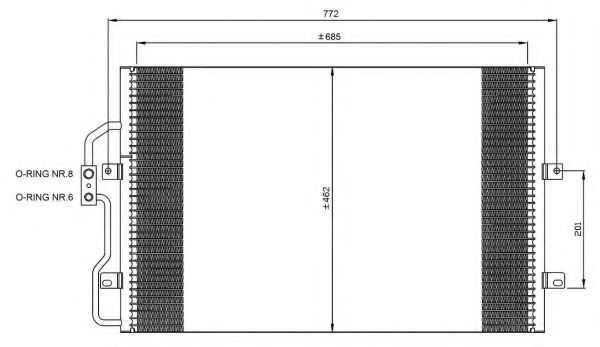 Радиатор кондиционера NRF 35802