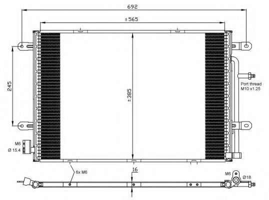 Радиатор кондиционера NRF 35841