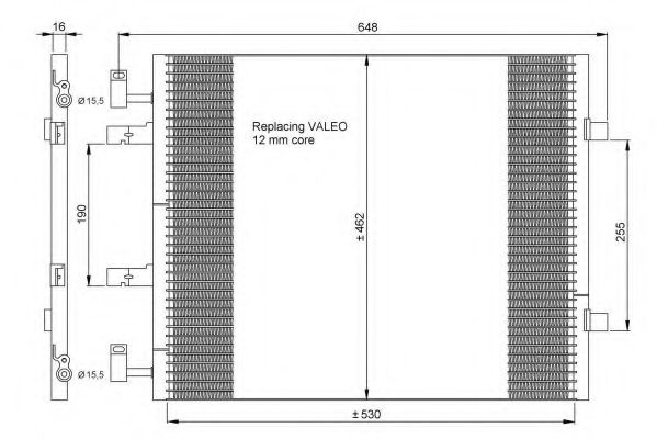 Радиатор кондиционера NRF 35845 Радиатор кондиционера NRF 35845