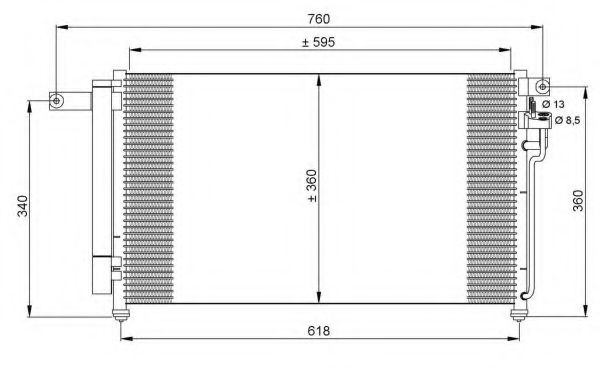 Радиатор кондиционера NRF 35851