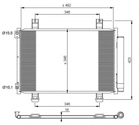 Радиатор кондиционера NRF 35854
