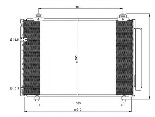 Радиатор кондиционера NRF 35860 Радиатор кондиционера NRF 35860