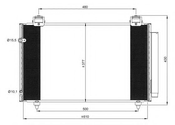 Радиатор кондиционера NRF 35861