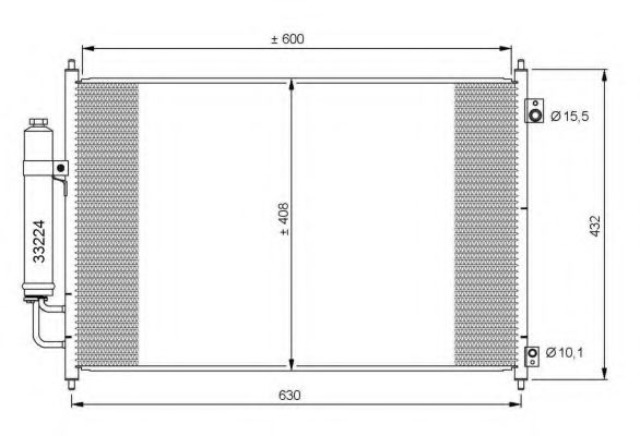 Радиатор кондиционера NRF 35873