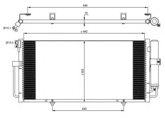 Радиатор кондиционера NRF 35875