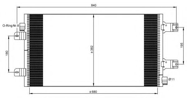 Радиатор кондиционера NRF 35880