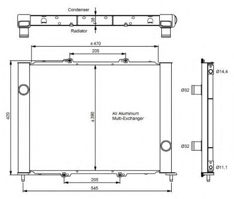Радиатор кондиционера NRF 35887