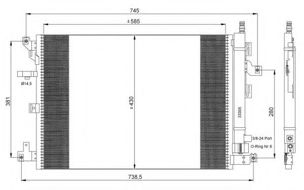 Радиатор кондиционера NRF 35889 Радиатор кондиционера NRF 35889