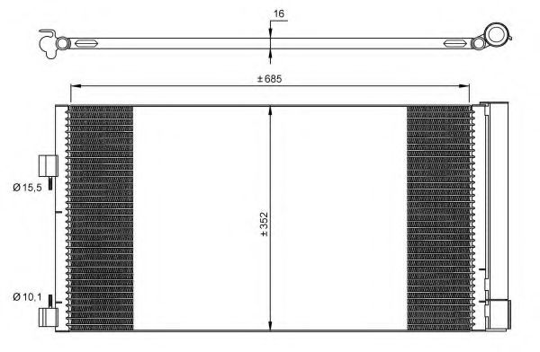 Радиатор кондиционера NRF 35890