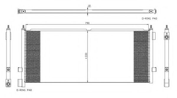 Радиатор кондиционера NRF 35892