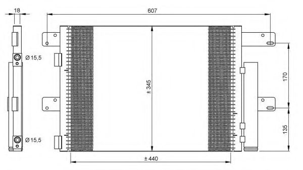 Радиатор кондиционера NRF 35896
