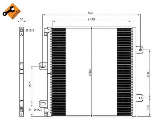 Радиатор кондиционера NRF 35901
