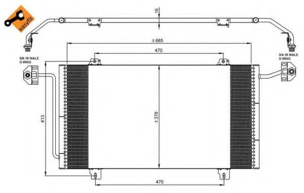 Радиатор кондиционера NRF 35908 Радиатор кондиционера NRF 35908