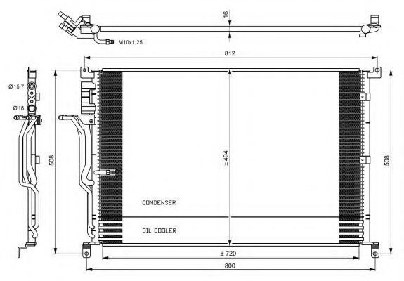 Радиатор кондиционера NRF 35923