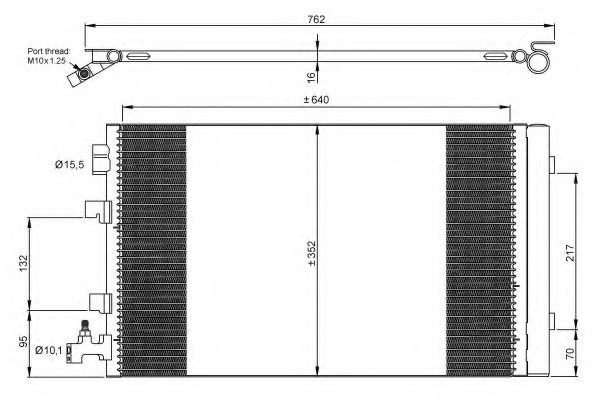 Радиатор кондиционера NRF 35932