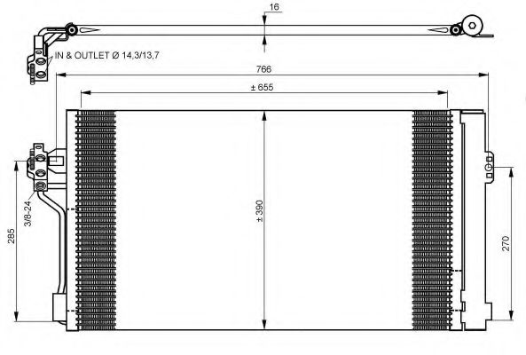 Радиатор кондиционера NRF 35934