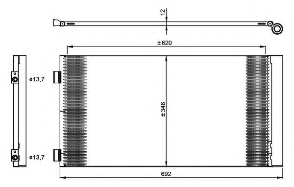 Радиатор кондиционера NRF 35961