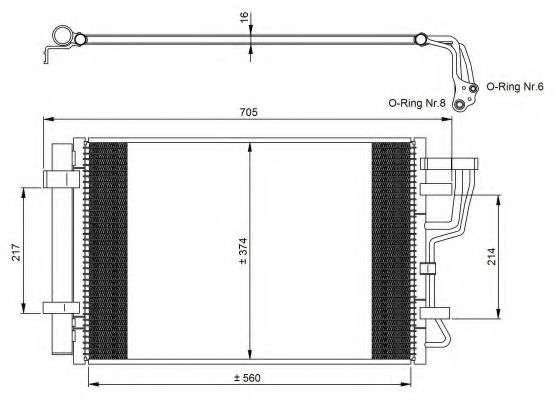 Радиатор кондиционера NRF 35963