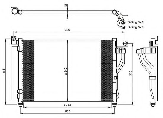 Радиатор кондиционера NRF 35964
