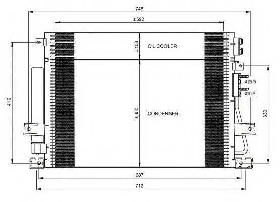 Радиатор кондиционера NRF 35966