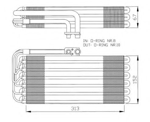 Испаритель кондиционера NRF 36064