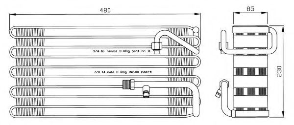 Испаритель кондиционера NRF 36105