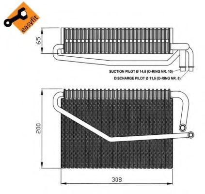 Испаритель кондиционера NRF 36122 Испаритель кондиционера NRF 36122