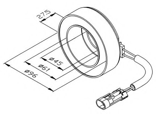 Муфта компрессора кондиционера NRF 38470