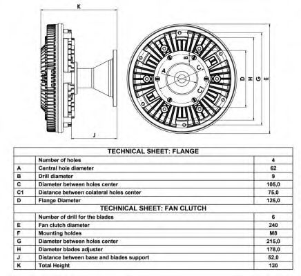 Вискомуфта вентилятора NRF 49013