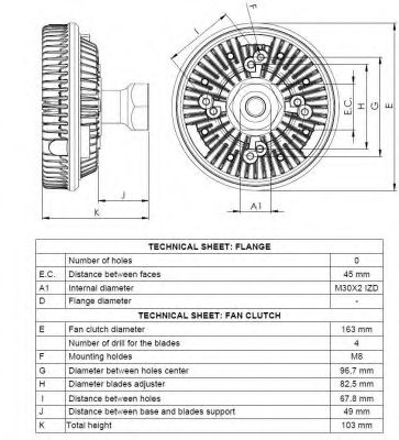 Вискомуфта вентилятора NRF 49085