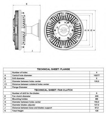 Вискомуфта вентилятора NRF 49102