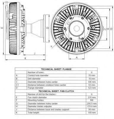 Вискомуфта вентилятора NRF 49103