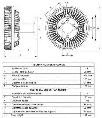 Вискомуфта вентилятора NRF 49109