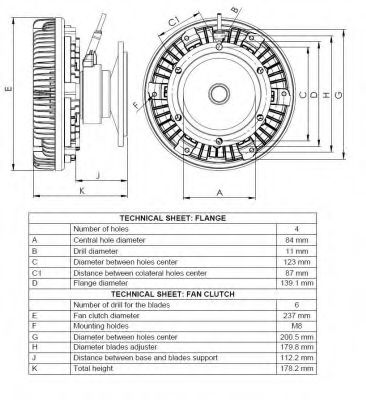 Вискомуфта вентилятора NRF 49116