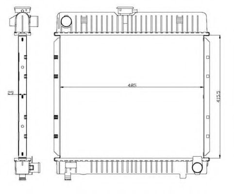 Радиатор охлаждения двигателя NRF 504250