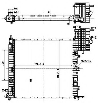 Радиатор охлаждения двигателя NRF 50581