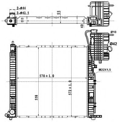 Радиатор охлаждения двигателя NRF 50583