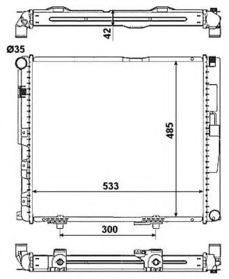 Радиатор охлаждения двигателя NRF 516572