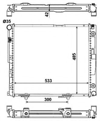 Радиатор охлаждения двигателя NRF 516573 Радиатор охлаждения двигателя NRF 516573