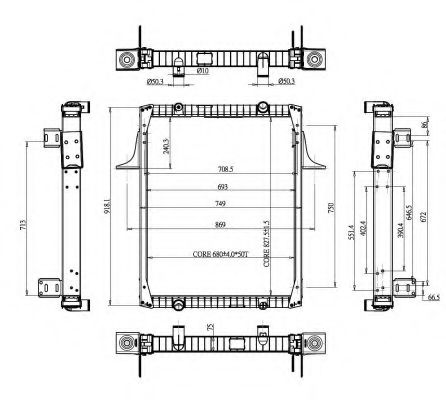 Радиатор охлаждения двигателя NRF 52071