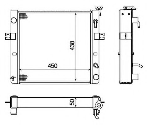 Радиатор охлаждения двигателя NRF 52297A