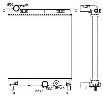 Радиатор охлаждения двигателя NRF 53102 Радиатор охлаждения двигателя NRF 53102