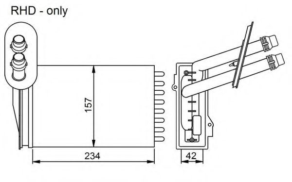 Радиатор печки NRF 53402