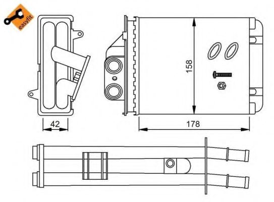 Радиатор печки NRF 53641